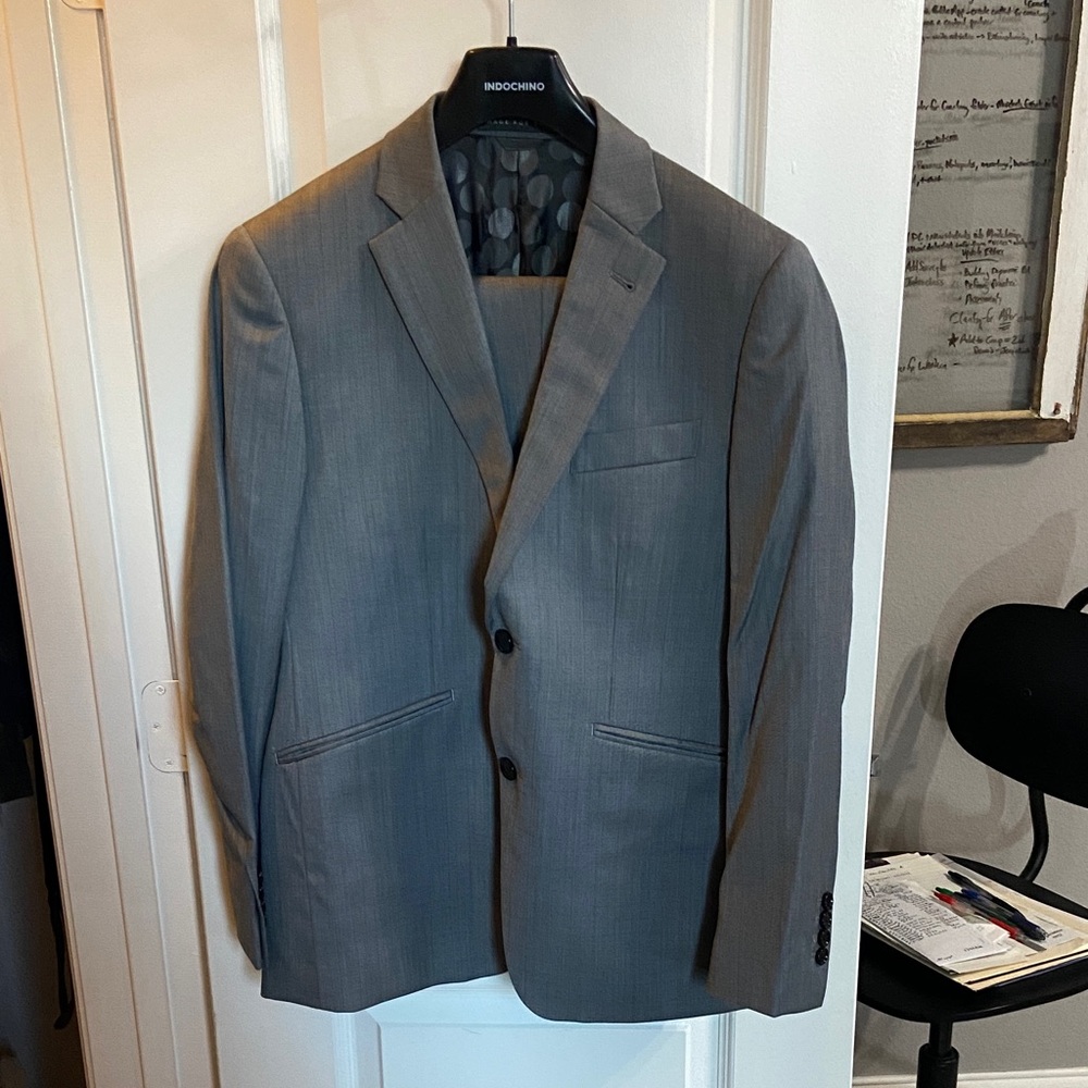 Indochino Charcoal Men's Suit (custom but close to 38S sizing)